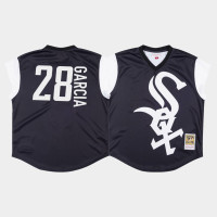 Men Chicago White Sox #28 Leury Garcia Turn Ahead The Clock 1999 Black Jersey