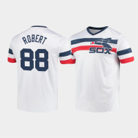 Luis Robert Chicago White Sox White Cooperstown Collection V-Neck Jersey