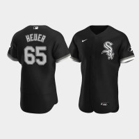 Men Chicago White Sox #65 Codi Heuer Black Authentic Alternate Jersey