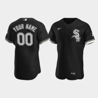 Men Chicago White Sox #00 Custom Black Authentic 2020 Alternate Jersey