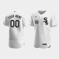 Men Chicago White Sox #00 Custom White Authentic 2020 Home Jersey