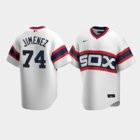 Men Chicago White Sox Eloy Jimenez #74 White Cooperstown Collection Home Jersey