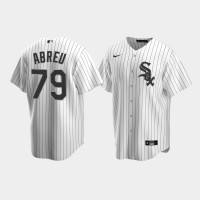 Men Chicago White Sox #79 Jose Abreu White Replica Nike Home Jersey