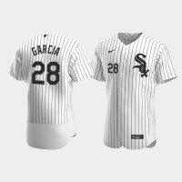 Men's Chicago White Sox #28 Leury Garcia White Authentic 2020 Home Jersey