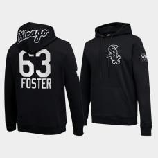 Men Chicago White Sox #63 Matt Foster Pro Standard Logo Black Hoodie