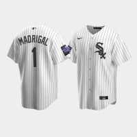 Men Chicago White Sox Nick Madrigal White 2021 All-Star Game Replica Home Jersey