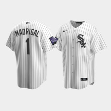 Men Chicago White Sox Nick Madrigal White 2021 All-Star Game Replica Home Jersey