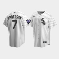 Men Chicago White Sox Tim Anderson White 2021 All-Star Game Replica Home Jersey