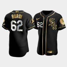 Men's Chicago White Sox Zack Burdi #62 Black Golden Edition Authentic Jersey