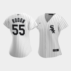 Women Chicago White Sox Carlos Rodon #55 White Replica Nike 2020 Home Jersey
