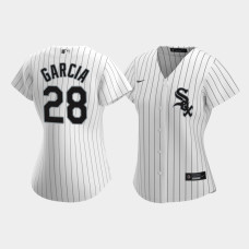 Women Chicago White Sox Leury Garcia #28 White Replica Nike 2020 Home Jersey