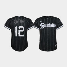 Youth Chicago White Sox Adam Eaton #12 Black 2021 City Connect Replica Jersey